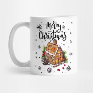 Christmas painting "Gingerbread house" Mug